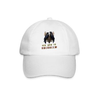 Les corbeaux Hugin et Munin « Rendez-vous au Valhalla! » - Casquette classique - blanc/blanc - Devant