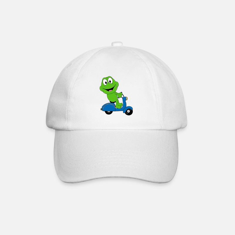 ROLLER - FROSCH - TIER - TIERISCH - TIERE - Baseballkappe - Weiß/Weiß