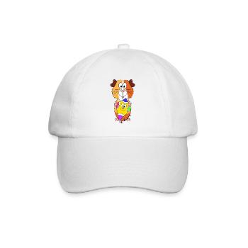 DRACHE - KITE - MEERSCHWEINCHEN - TIER - HERBST - Baseballkappe - Weiß/Weiß - Vorne