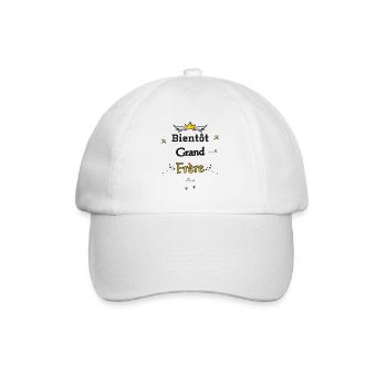 Bientôt Grand frère - Casquette classique - blanc/blanc - Devant