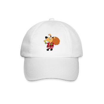HUND - WEIHNACHTEN - GESCHENKE - GLOCKE - TIER - Baseballkappe - Weiß/Weiß - Vorne