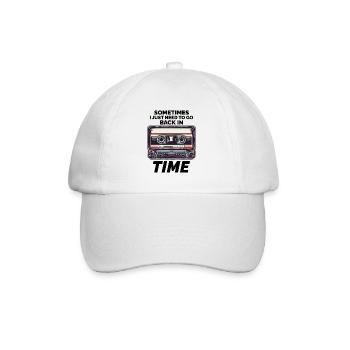 Vintage '80s Cassette Tape: Time Travel in Style - Baseball Cap - white/white - Front