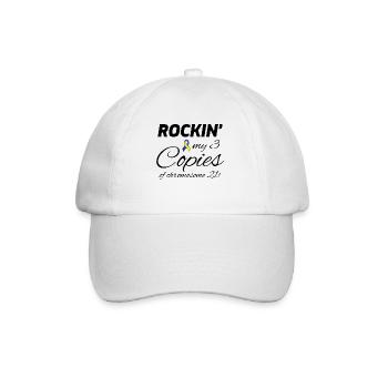 Sensibilisation au syndrome de Down Rockin' Chromosome 21 - Casquette classique - blanc/blanc - Devant