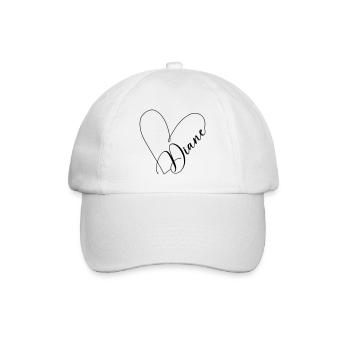 Diane Nom Ligne de coeur - Casquette classique - blanc/blanc - Devant