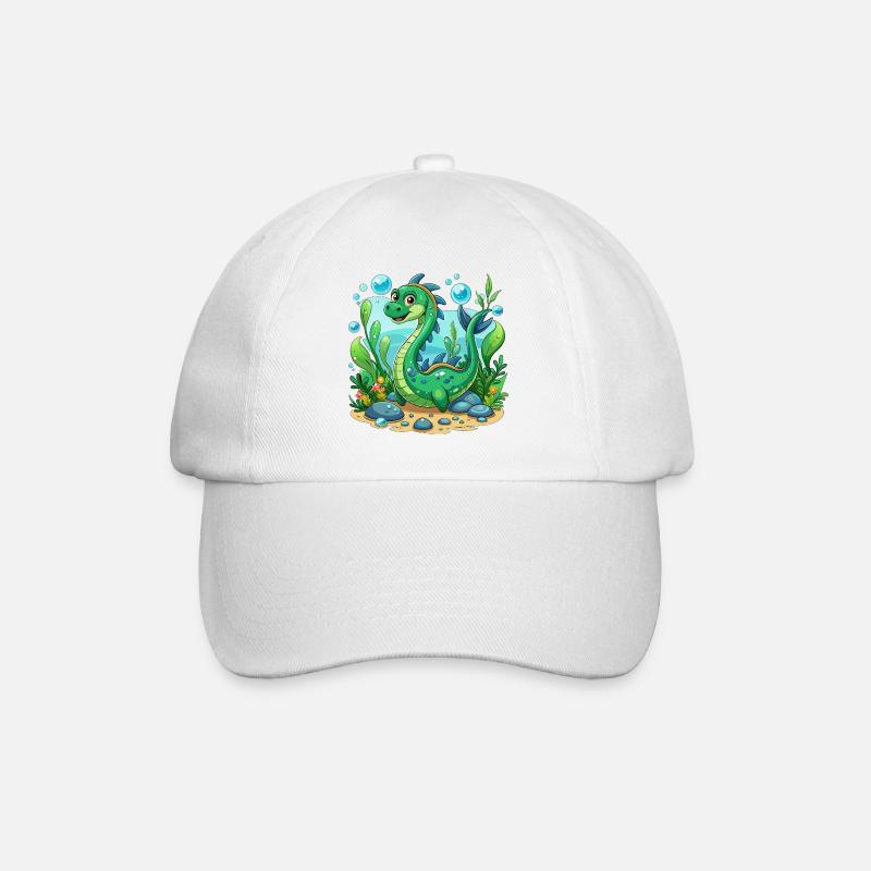 Die kleine Nessie - Baseballkappe - Weiß/Weiß