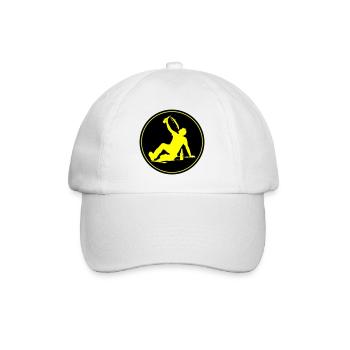 Drinking Bier Silhouette - Baseballkappe - Weiß/Weiß - Vorne