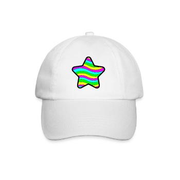 Wavy Star - Baseball Cap - white/white - Front