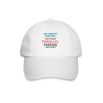 Fluglotse ATC Aviation Humor Flugzeug - Baseballkappe - Weiß/Weiß - Vorne