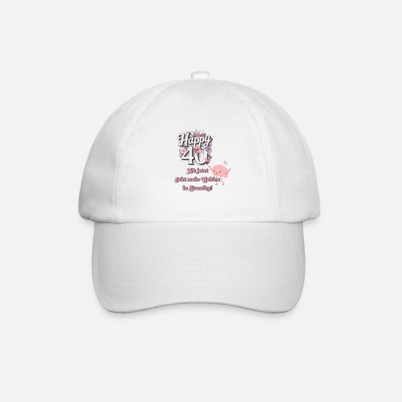 40th Birthday - Baseball Cap - white/white