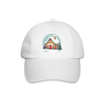 Christmas Gingerbread House - Baseball Cap - white/white - Front