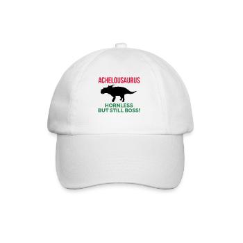 Achelousaurus Dinosaurier Dino Paläontologe Fossil - Baseballkappe - Weiß/Weiß - Vorne
