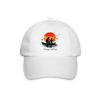 Pêche de père en fils, pêcheurs pour la vie - Casquette classique - blanc/blanc - Devant