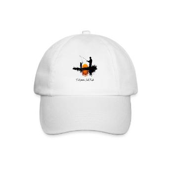 Pêche de père en fils, pêcheurs éternels - Casquette classique - blanc/blanc - Devant