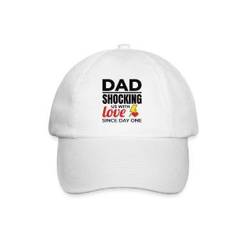 Papa électricien : nous choquer avec amour - Casquette classique - blanc/blanc - Devant