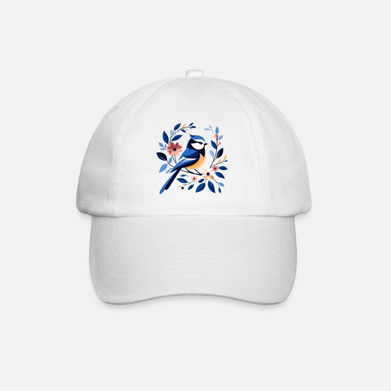 Bleu - Casquette classique - blanc/blanc