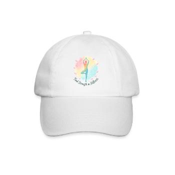 Dicton du Yoga Mandala – Trouver la force dans le calme - Casquette classique - blanc/blanc - Devant