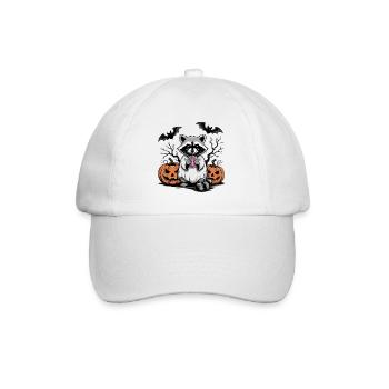 Raton laveur d’Halloween - Casquette classique - blanc/blanc - Devant