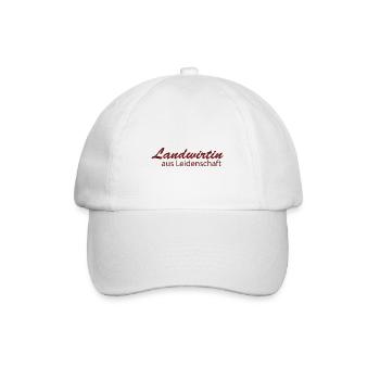 Landwirtin Feld Traktor Geschenk Landleben - Baseballkappe - Weiß/Weiß - Vorne