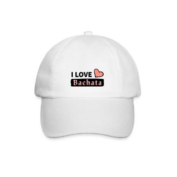 I Love Bachata - Baseball Cap - white/white - Front