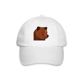 Ours brun, ours, ours, tête, cadeau, idée, animal - Casquette classique - blanc/blanc - Devant