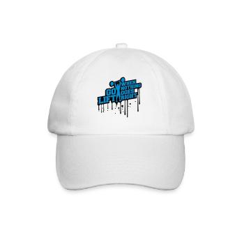 when nothing goes right go lift left graffiti trop - Baseball Cap - white/white - Front