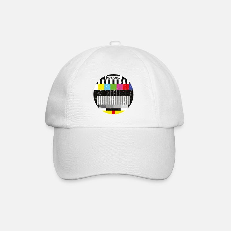 Testbild Retro Vintage - Baseballkappe - Weiß/Weiß