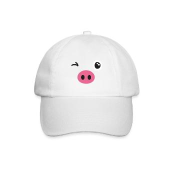 Pig costume - Baseball Cap - white/white - Front