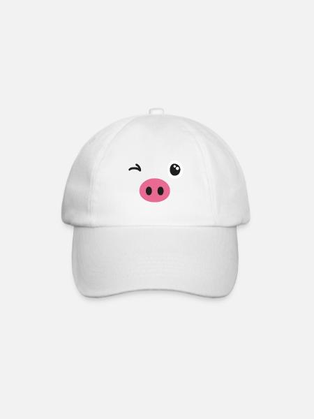 Pig costume - Baseball Cap - white/white