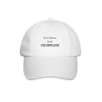 Vivre d'amour et de - Casquette classique - blanc/blanc - Devant