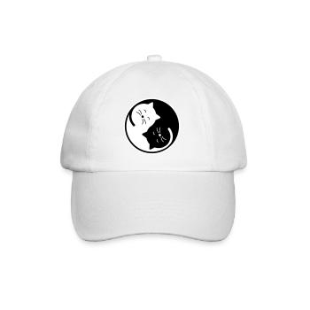 cat - Baseball Cap - white/white - Front