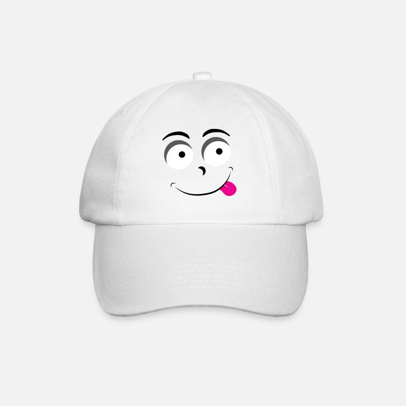 Lustige Emotion - Baseballkappe - Weiß/Weiß