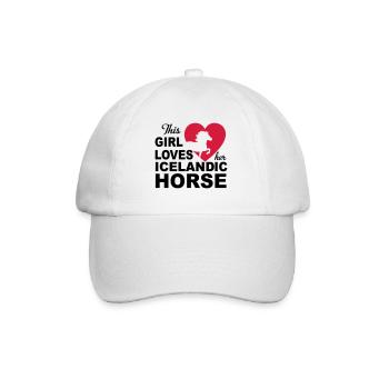 Icelandic horse - Baseball Cap - white/white - Front