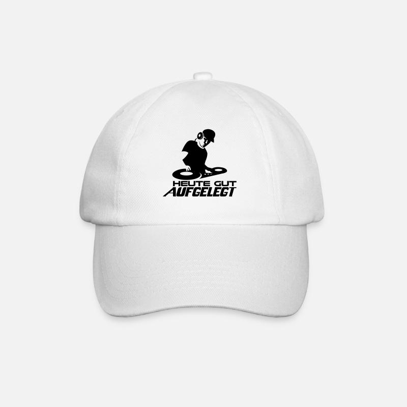 DJ Musik auflegen Club Disco House Techno - Baseballkappe - Weiß/Weiß