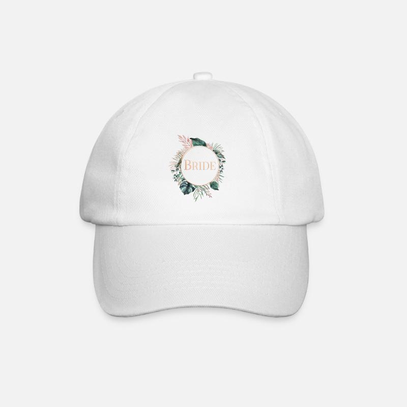 Team Bride Palme Greenery 1 - Baseball Cap - white/white