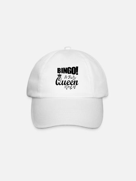 Bingo queen Geschenk Spruch Opa Rente - Baseballkasket - hvid/hvid