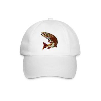 Hecht braun - Baseballkappe - Weiß/Weiß - Vorne