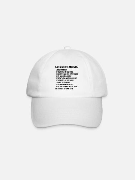 Équipe de natation Nageur Nageur Athlète drôle - Casquette classique - blanc/blanc