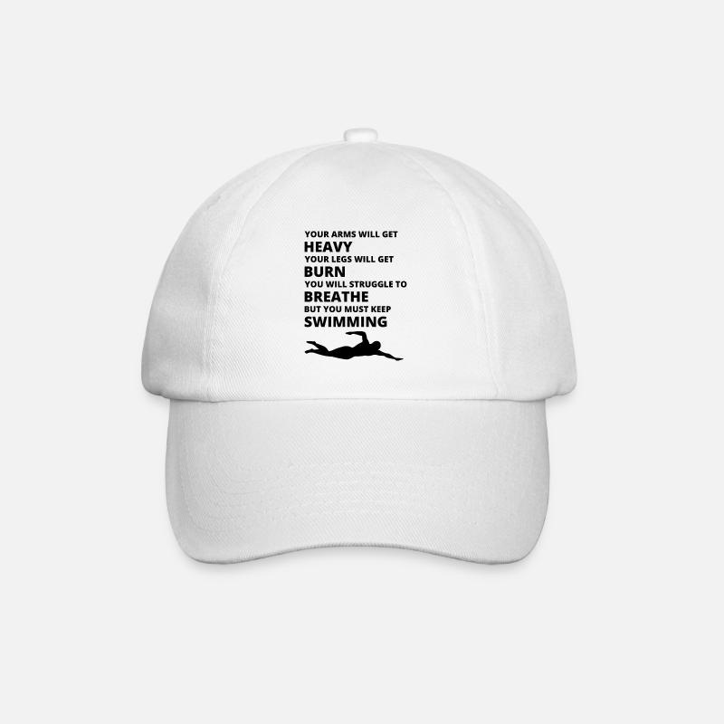 Équipe de natation Nageur Nageur Athlète drôle - Casquette classique - blanc/blanc