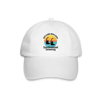 Synchro Swim Swimmer Synchronized Swimming Girl - Baseball Cap - white/white - Front