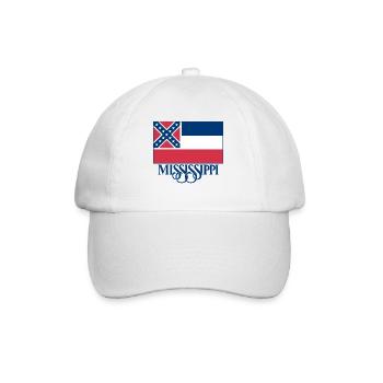 Drapeau du Mississippi - Casquette classique - blanc/blanc - Devant
