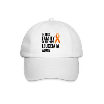 Leukemia Cancer Awareness Support Orange Ribbon - Baseball Cap - white/white - Front