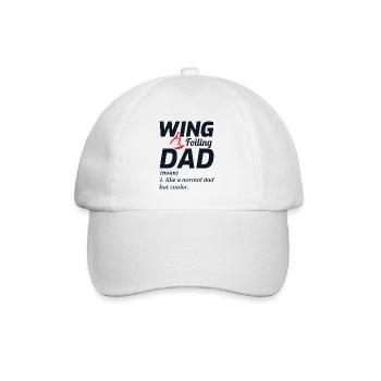 Wing Foiling Hydrofoil Surfing Dad Fathers Day - Baseball Cap - white/white - Front
