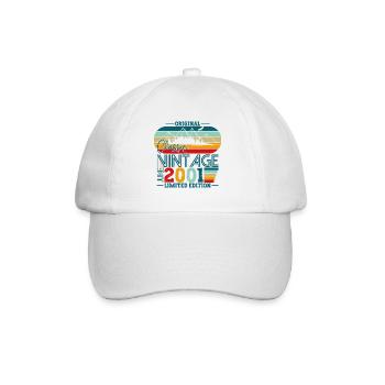 Original June Vintage 2001 21st Birthday Men - Baseball Cap - white/white - Front