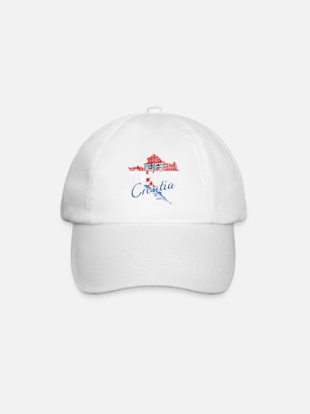 Croatia - Baseballkappe - Weiß/Weiß