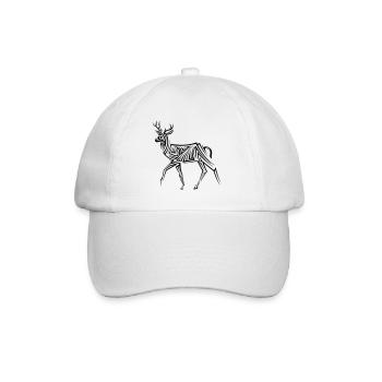Tatouage tribal de cerf - Casquette classique - blanc/blanc - Devant