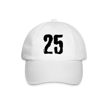 25 number jersey - Baseball Cap - white/white - Front