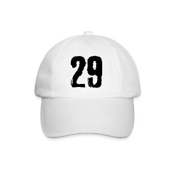 29 Zahl Trikot - Baseballkappe - Weiß/Weiß - Vorne