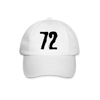 72 Zahl Trikot - Baseballkappe - Weiß/Weiß - Vorne