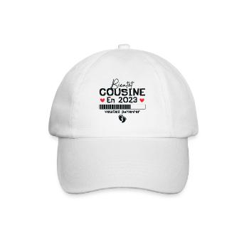 Bientôt Cousine En 2023 veuillez patienter - Casquette classique - blanc/blanc - Devant