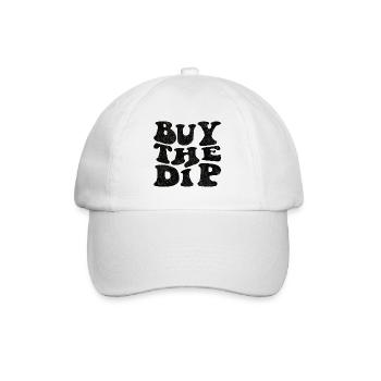 Buy the dip! retro black - Baseball Cap - white/white - Front